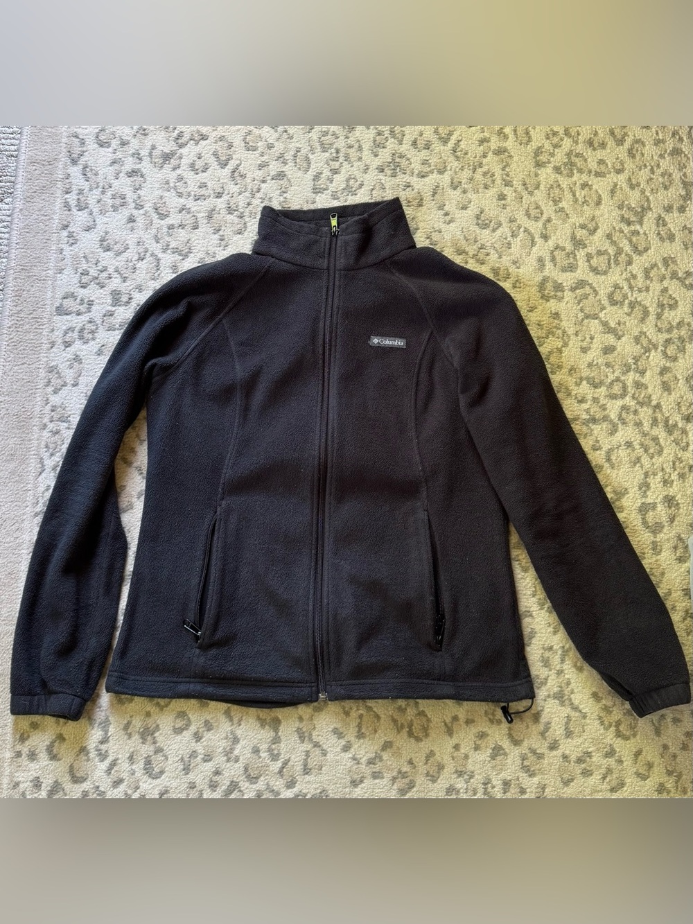 Columbia Women’s Black Full-Zip Fleece Jacket with Stand Collar